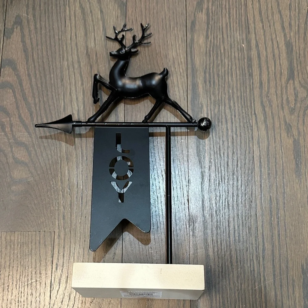 Ashland Black Reindeer JOY Tabletop Holiday Decor